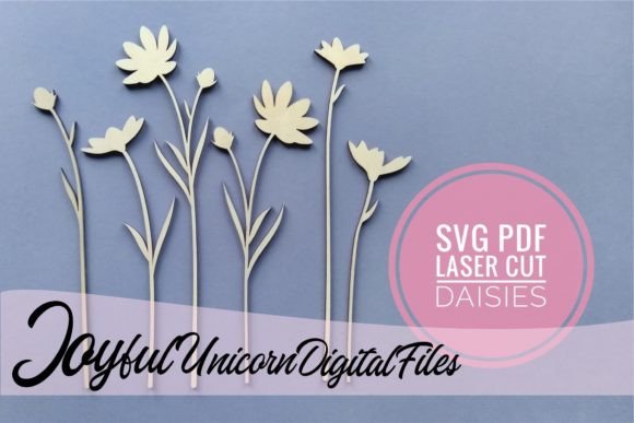 Daisies Bundle Svg Cut File for Laser Cutting Ornaments