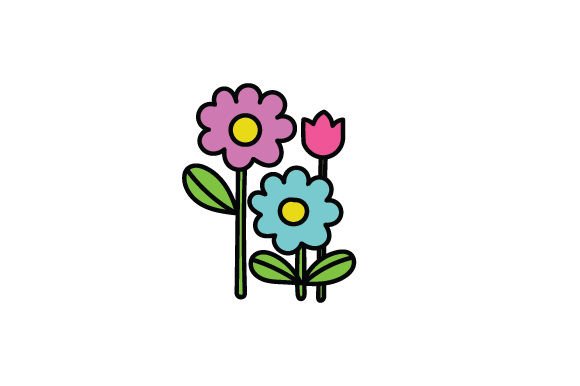 Easter Flowers Icon for Crafts & Digital Products