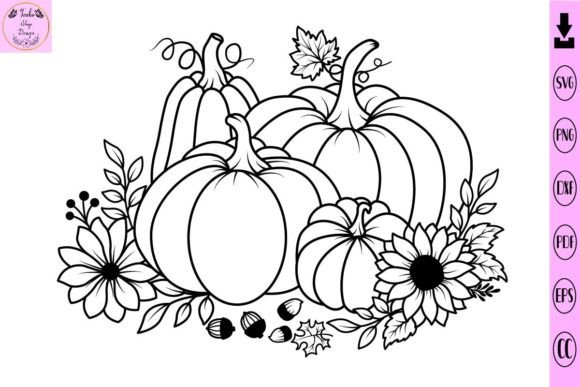 Flower Pumpkin Svg Fall Svg Thanksgiving