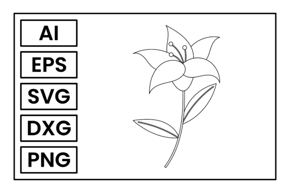 Flowers Coloring Page Graphic Design