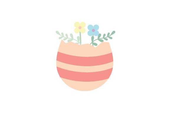 Flowers Growing out of an Easter Egg Crafts