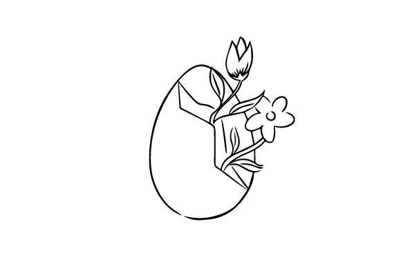 Flowers Growing out of an Easter Egg - Crafts & Easter Design