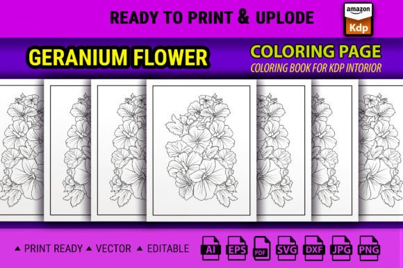 Geranium Flower Coloring Flower Graphics and Coloring Pages Amp