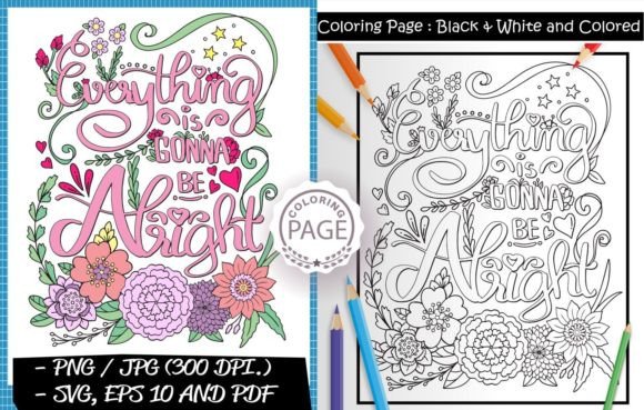 Inspection of Inspiration Coloring Page for Adult