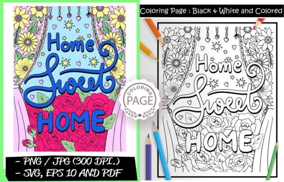 Inspirtaion Coloring Page for Adults: Graphics and Coloring Pages Amp