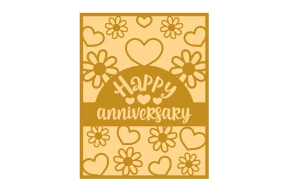 Intricate Cut Anniversary Card - Heart and Flowers