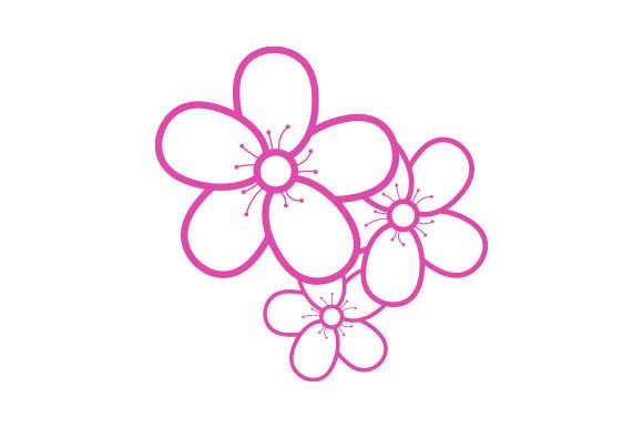 Intricate Cut Illustration - Cherry Blossoms and Flowers
