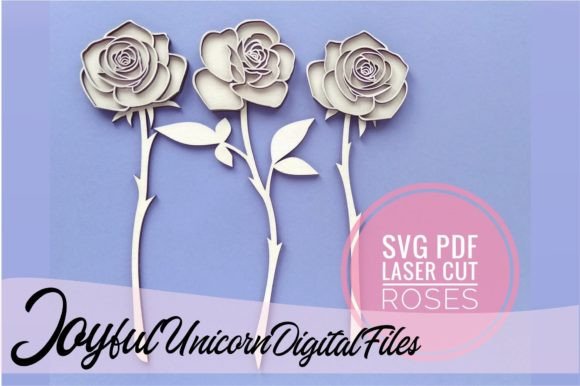 Laser Cut Roses SVG Bundle for Other Art Amp