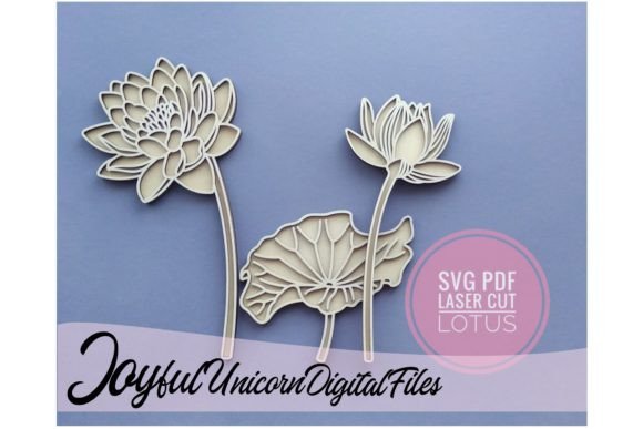 Lotus SVG Laser Cut Flower