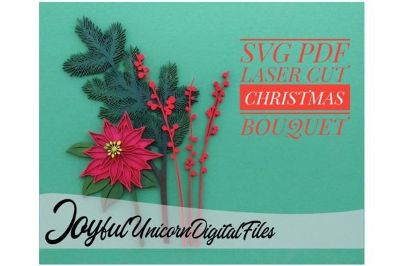 Poinsettia SVG Laser Cut Flower
