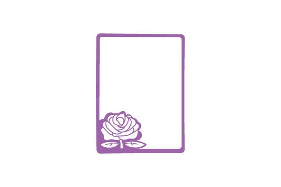 Rectangular Frame - Roses for Crafts and Intricate Cuts