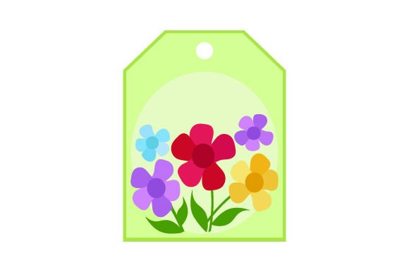 Spring Flowers, Gift Label Vintage Ephemera