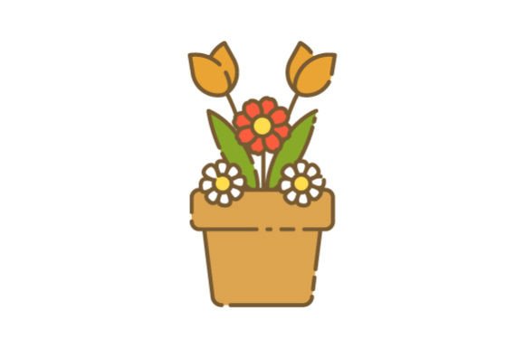 Spring Flowers Icon for Crafts Projects