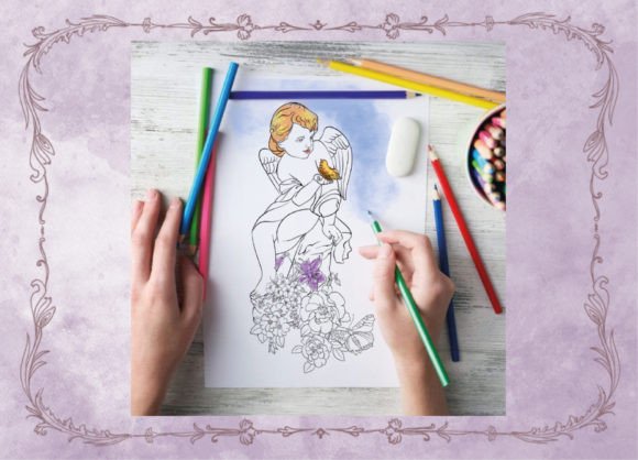 Statue Boy Adult Coloring Book