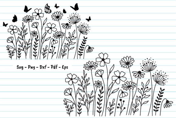 Wildflower Svg Design, Flower Clipart