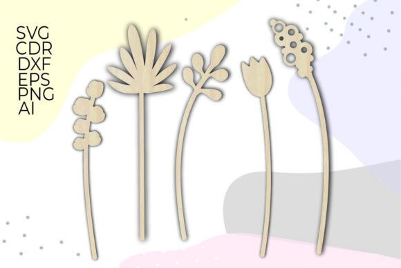 Wood Flowers Svg, Flowers Laser Cut